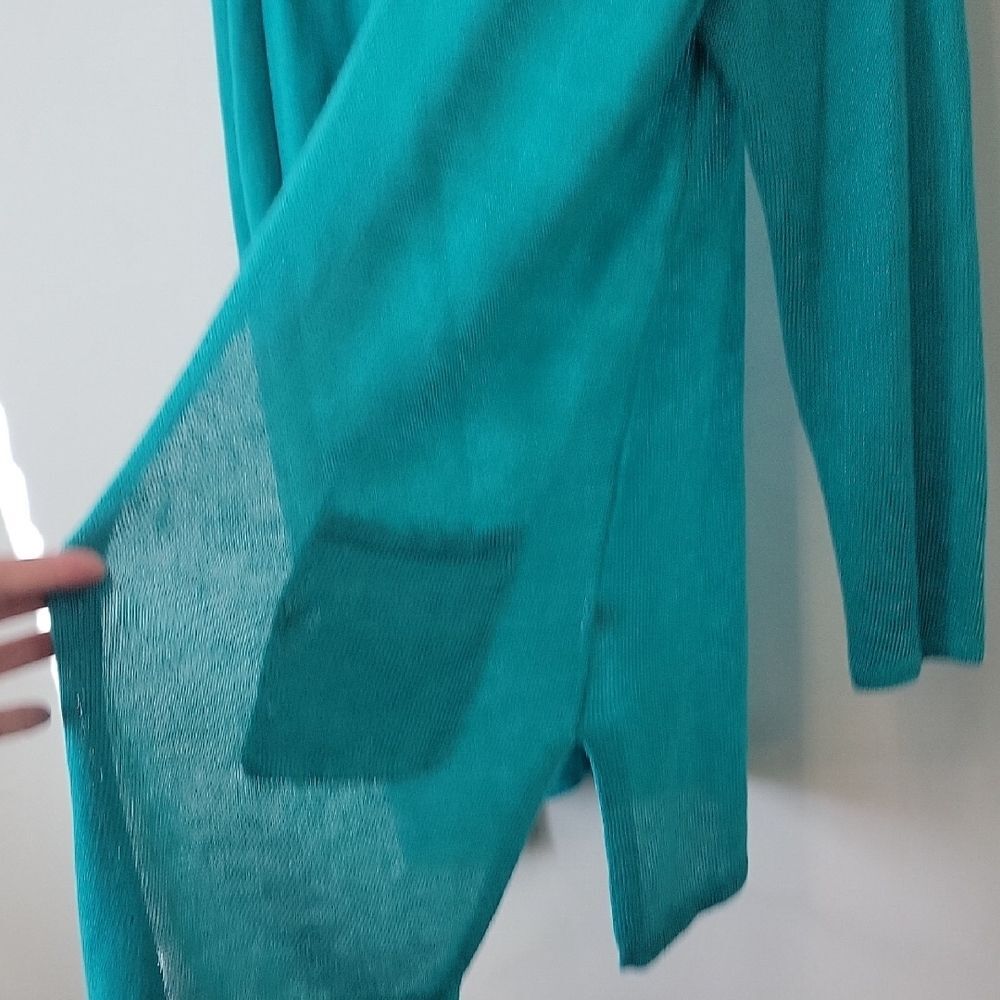 J. Jill Linen Blend Cardigan Blue Size L Laggenlook - Picture 9 of 14